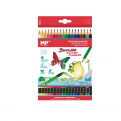 Spalvoti pieštukai su trintuku MP, 24 spalvų